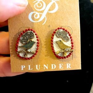 Plunder bird earrings